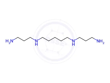 Chemical structure of N,N'-bis(3-aminopropyl)cadaverine