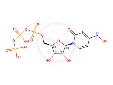 Chemical structure of N4 Hydroxycytidine triphosphate