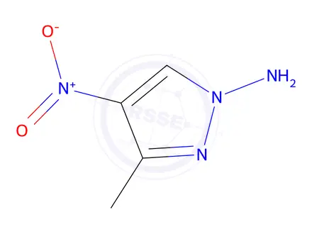 Chemical structure of 1H-Pyrazol-1-amine,3-methyl-4-nitro-(9CI)