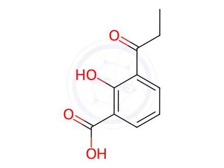 Chemical structure of 2-Hydroxy-3-propionylbenzoic acid
