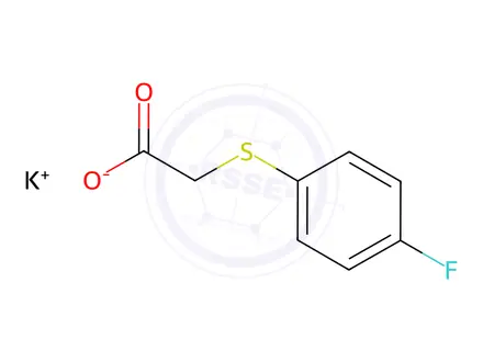 Chemical structure of Potassium 2-[(4-fluorophenyl)sulfanyl]acetate