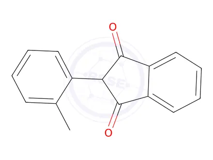 Chemical structure of 2-(2-Methylphenyl)-1H-indene-1,3(2H)-dione