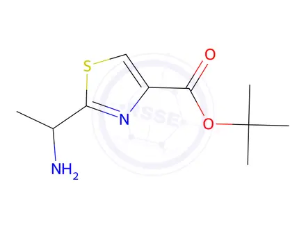 Chemical structure of Tert-butyl 2-(1-aminoethyl)thiazole-4-carboxylate