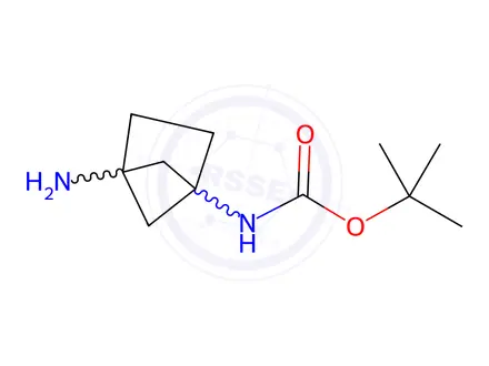 Chemical structure of N-(4-Aminobicyclo[2.1.1]hex-1-yl)carbamic Acid 1,1-Dimethylethyl Ester