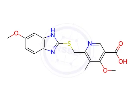 Chemical structure of Omeprazole sulfide 5-carboxylic acid