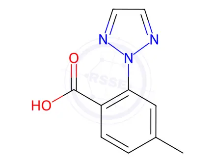 Chemical structure of 4-methyl-2-(2H-1,2,3-triazol-2-yl)benzoic acid