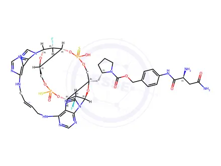 Chemical structure of Boc-His(Trt)-Aib-Glu(OtBu)-OH