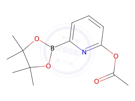 Chemical structure of 6-(4,4,5,5-Tetramethyl-1,3,2-dioxaborolan-2-yl)pyridin-2-yl acetate
