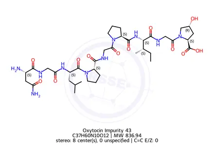 Chemical structure of Oxytocin Impurity 43