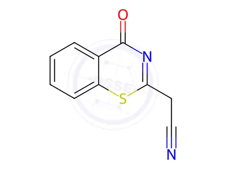 Chemical structure of 2-(4-oxo-1,3-benzothiazin-2-yl)acetonitrile