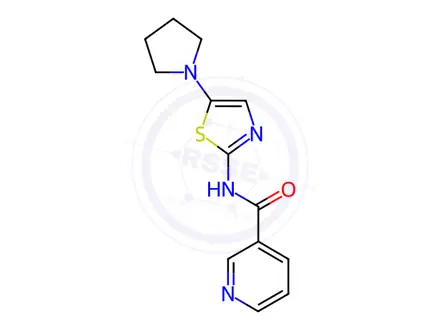 Chemical structure of N-(5-(Pyrrolidin-1-yl)thiazol-2-yl)nicotinamide