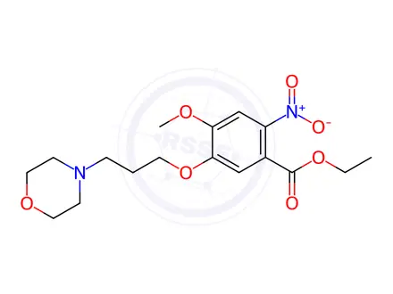 Chemical structure of Ethyl-4-methoxy-5-(3-morpholin-4-ylpropoxy)-2-nitrobenzoate