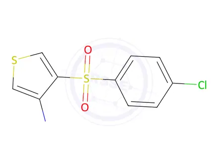Chemical structure of 3-Amino-4-[(4-chlorophenyl)sulphonyl]thiophene