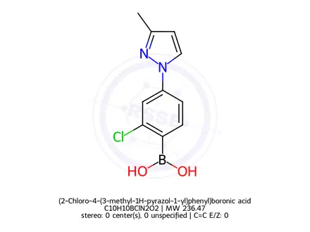 Chemical structure of (2-Chloro-4-(3-methyl-1H-pyrazol-1-yl)phenyl)boronic acid