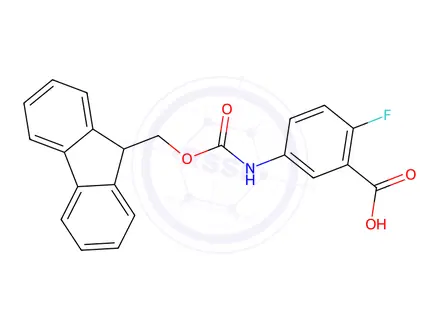 Chemical structure of 5-({[(9h-fluoren-9-yl)methoxy]carbonyl}amino)-2-fluorobenzoic acid