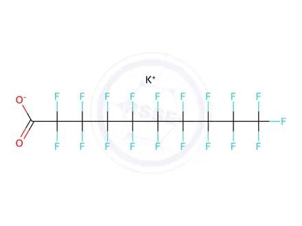 Chemical structure of Potassium perfluorodecanoate