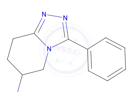 Chemical structure of 3-phenyl-5H,6H,7H,8H-[1,2,4]triazolo[4,3-a]pyridin-6-amine
