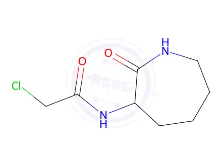 Chemical structure of 2-chloro-N-(2-oxoazepan-3-yl)acetamide