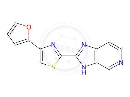Chemical structure of 4-(Furan-2-yl)-2-(3H-imidazo[4,5-c]pyridin-2-yl)thiazole