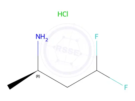 Chemical structure of (R)-4,4-difluorobutan-2-amine hydrochloride