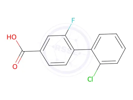 Chemical structure of 4-(2-Chlorophenyl)-3-fluorobenzoic acid