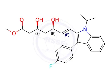 Chemical structure of Fluvastatin Sodium Impurity 13