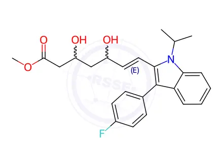 Chemical structure of Fluvastatin Sodium Impurity 12