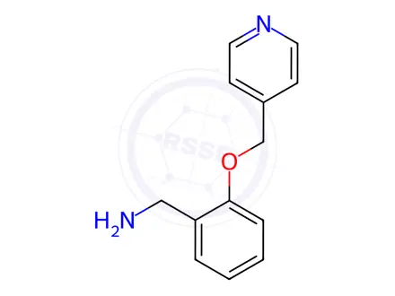 Chemical structure of Benzenemethanamine, 2-?(4-?pyridinylmethoxy)?-?, hydrochloride (1:2)