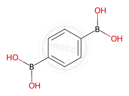 Chemical structure of Benzene-1,4-diboronic acid