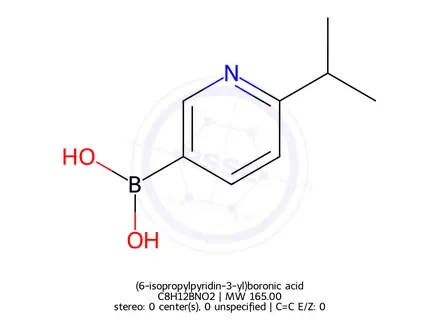 Chemical structure of (6-isopropylpyridin-3-yl)boronic acid
