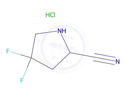 Chemical structure of 4,4-Difluoropyrrolidine-2-carbonitrile hydrochloride