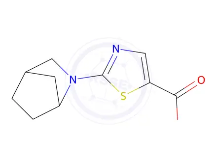 Chemical structure of 2-{2-azabicyclo[2.2.1]heptan-2-yl}-1,3-thiazole-5-carboxylic acid