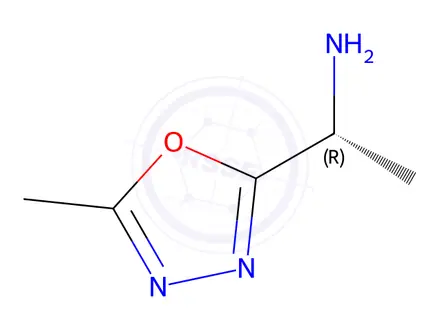 Chemical structure of 1,3,4-Oxadiazole-2-methanamine, α,5-dimethyl-, (αR)-