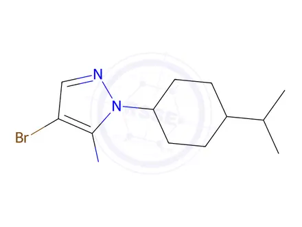 Chemical structure of 4-Bromo-1-(4-isopropylcyclohexyl)-1h-pyrazol-5-amine