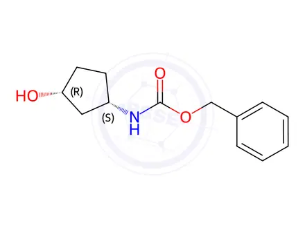 Chemical structure of Benzyl N-[(1S,3R)-rel-3-hydroxycyclopentyl]carbamate