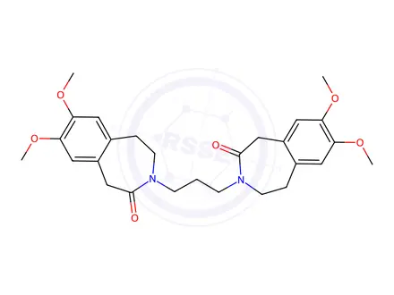 Chemical structure of 3,3'-(propane-1,3-diyl)bis(7,8-dimethoxy-4,5-dihydro-1H-benzo[d]azepin-2(3H)-one)