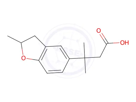 Chemical structure of 3-Methyl-3-(2-methyl-2,3-dihydrobenzofuran-5-yl)butanoic acid
