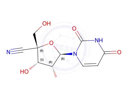 Chemical structure of 4'-Cyanouridine