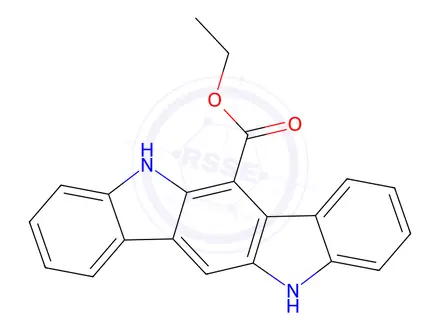 Chemical structure of Ethyl 5,11-dihydroindolo[3,2-b]carbazole-6-carboxylate
