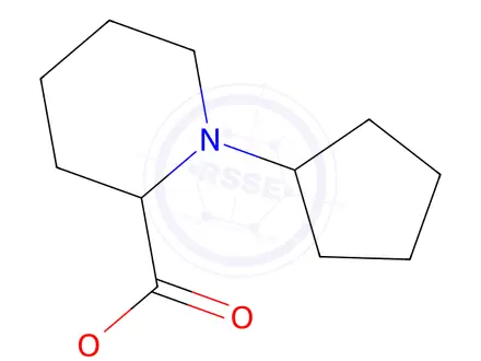 Chemical structure of methyl 1-cyclopentylpiperidine-2-carboxylate