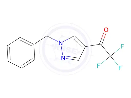 Chemical structure of 1-(1-benzyl-1h-pyrazol-4-yl)-2,2,2-trifluoroethan-1-one