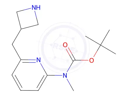 Chemical structure of Tert-butyl (6-(azetidin-3-ylmethyl)pyridin-2-yl)(methyl)carbamate