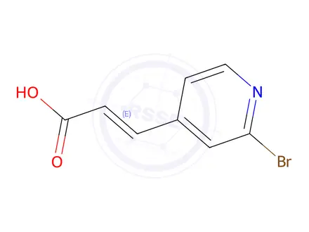 Chemical structure of (2e)-3-(2-Bromopyridin-4-yl)prop-2-enoic acid