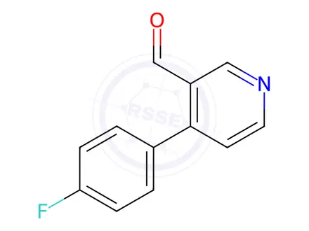 Chemical structure of 4-(4-Fluorophenyl)-3-pyridinecarboxaldehyde