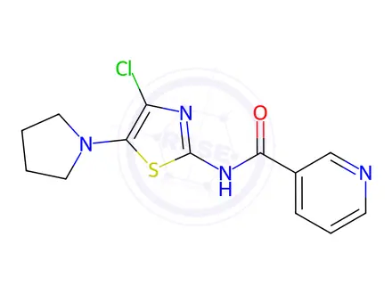 Chemical structure of N-(4-Chloro-5-(pyrrolidin-1-yl)thiazol-2-yl)nicotinamide