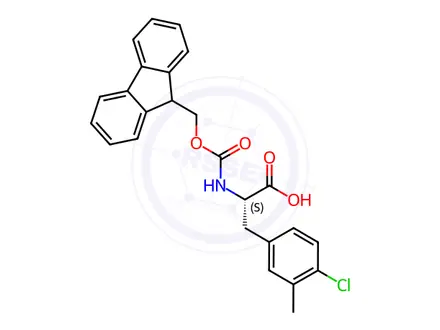 Chemical structure of N-Fmoc-3-methyl-4-chloro-L-phenylalanine