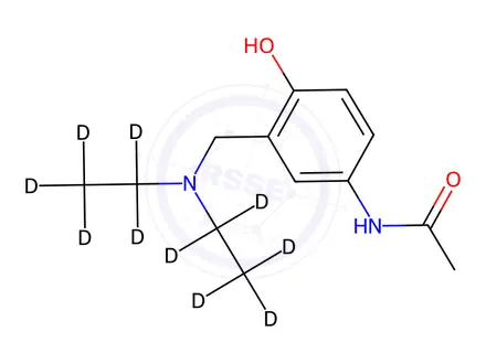 Chemical structure of 3-Diethylamino Acetaminophen-d10