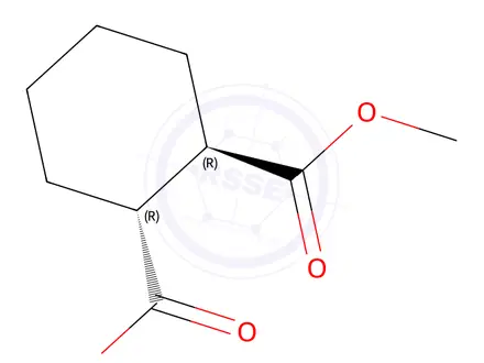 Chemical structure of trans-2-(Methoxycarbonyl)cyclohexanecarboxylic acid, 97%