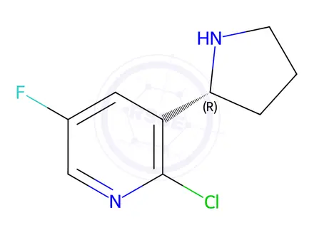 Chemical structure of 3-((2R)PYRROLIDIN-2-YL)-2-CHLORO-5-FLUOROPYRIDINE DIHYDROCHLORIDE