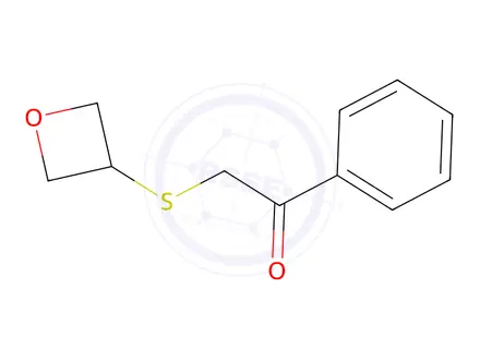 Chemical structure of 2-(Oxetan-3-ylthio)-1-phenylethan-1-one
